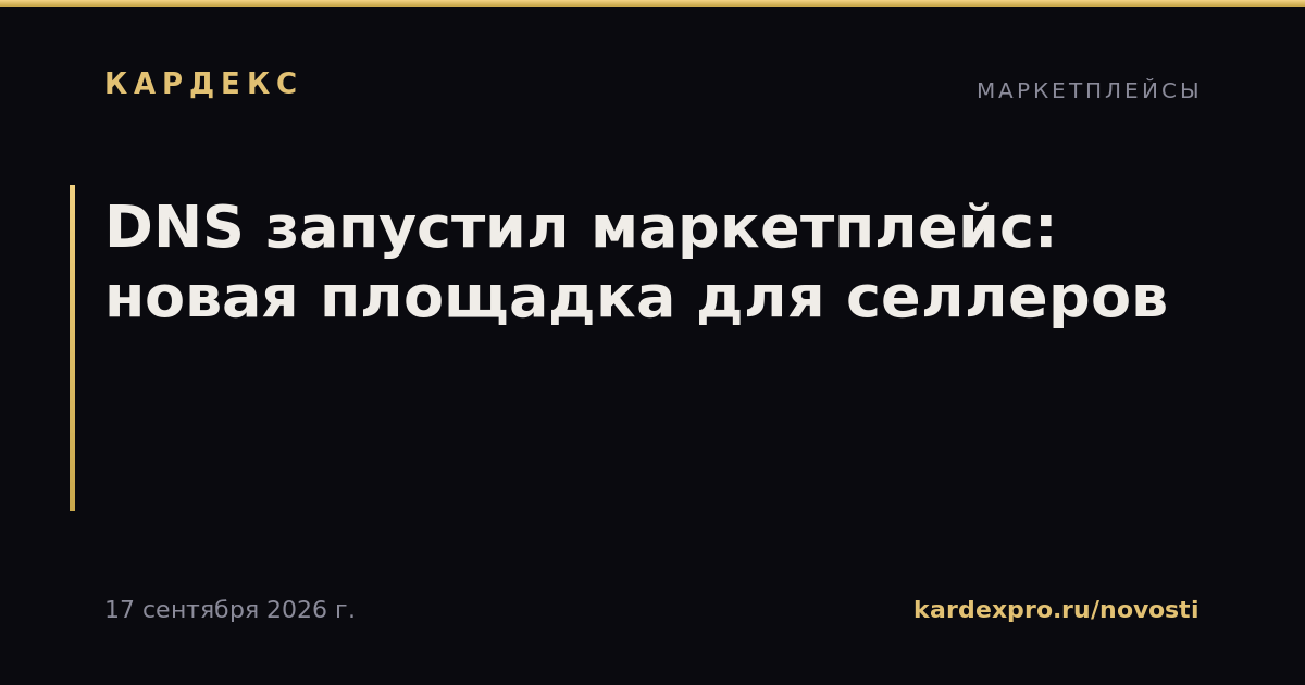 DNS запустил маркетплейс: новая площадка для селлеров